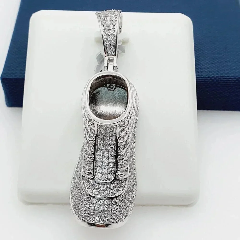925 Sterling Silver Plated CZ Pendant, EVBRS642 - Picture 9 of 11